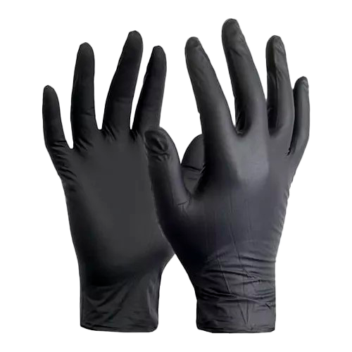 1 - Guantes de nitrilo negros talla S - 100 un (2)